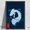 Japan Anime Princess Mononoke Canvas Painting Posters and Prints Wall Art Pictures for Living Room Cuadros 1 - Princess Mononoke Store