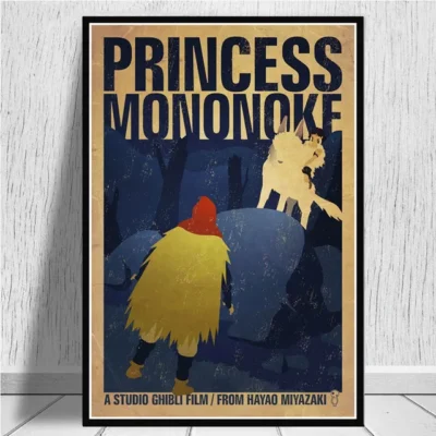 Japan Anime Princess Mononoke Canvas Painting Posters and Prints Wall Art Pictures for Living Room Cuadros 15 - Princess Mononoke Store