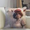 Musife Princess Mononoke Pillowcase Custom Square Pillow Cover Case Zipper Pillowcase 35 35 40 40 45 12 - Princess Mononoke Store