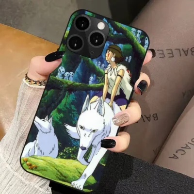 Princess Mononoke Anime Phone Case For iPhone 11 12 Mini 13 14 PRO XS MAX X 8 - Princess Mononoke Store