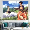 Princess Mononoke Anime Tapestry Wall Hanging Sandy Beach Throw Rug Blanket Camping Travel Mattress Sleeping Pad 1 - Princess Mononoke Store