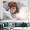 Princess Mononoke Anime Tapestry Wall Hanging Sandy Beach Throw Rug Blanket Camping Travel Mattress Sleeping Pad 14 - Princess Mononoke Store