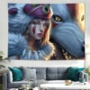 Princess Mononoke Anime Tapestry Wall Hanging Sandy Beach Throw Rug Blanket Camping Travel Mattress Sleeping Pad 6 - Princess Mononoke Store