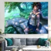 Princess Mononoke Anime Tapestry Wall Hanging Sandy Beach Throw Rug Blanket Camping Travel Mattress Sleeping Pad 7 - Princess Mononoke Store