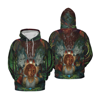 Princess Mononoke 3D Hoodie - Princess Mononoke Store