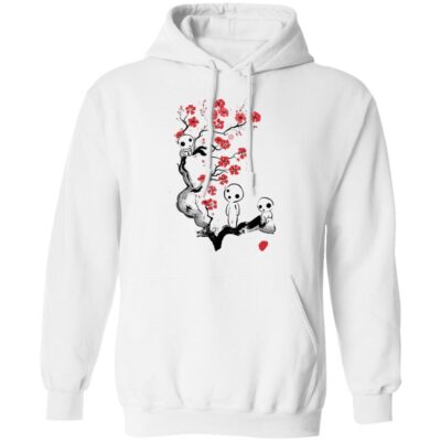 Princess Mononoke Kodama on the Cherry Blossom Hoodie - Princess Mononoke Store