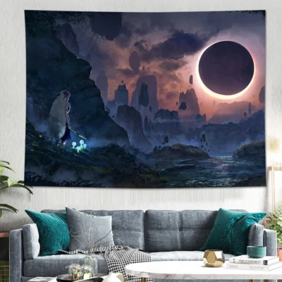 Princess Mononoke Magical Night Tapestry - Princess Mononoke Store