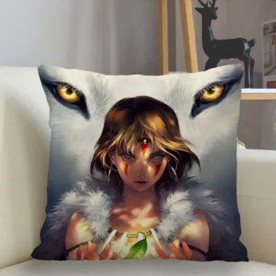 Princess Mononoke Magical Throw Pillow - Princess Mononoke Store