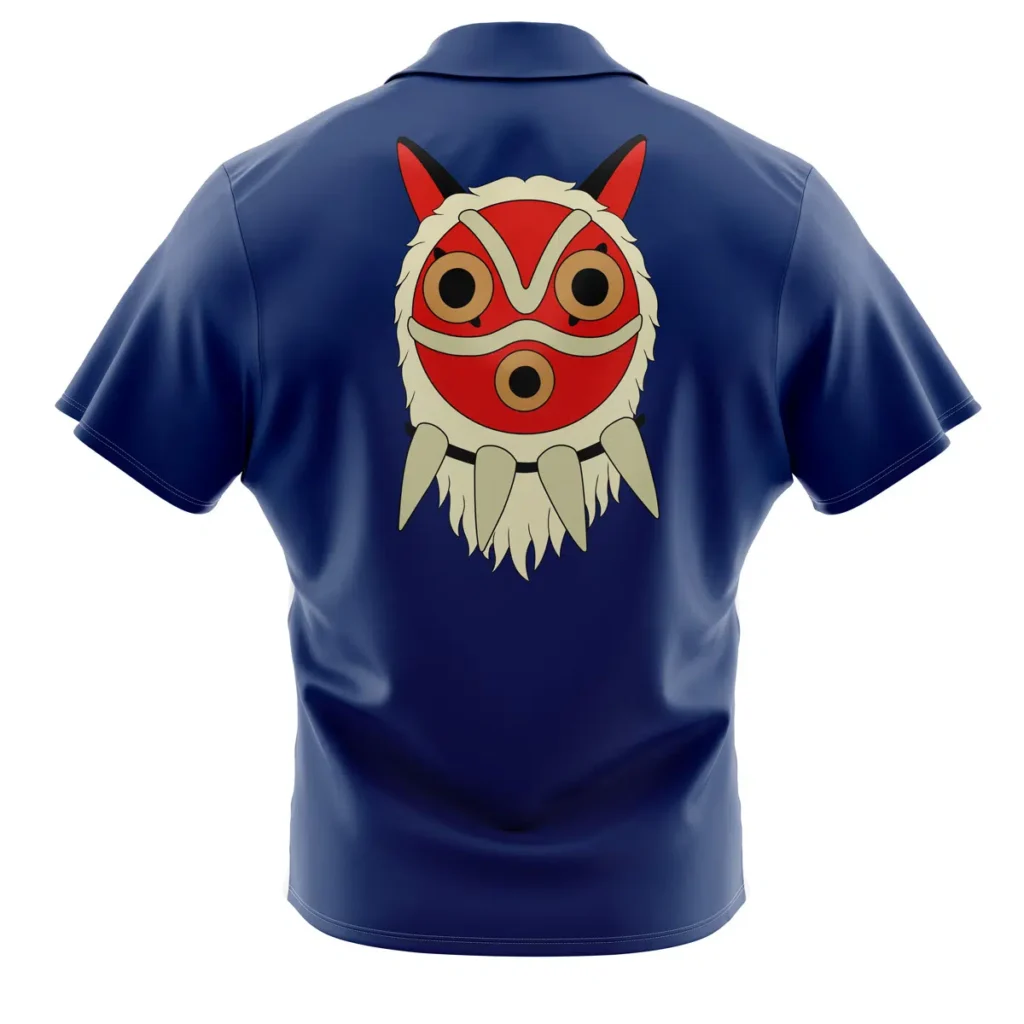 Button Up Hawaiian Shirt back 45 - Princess Mononoke Store
